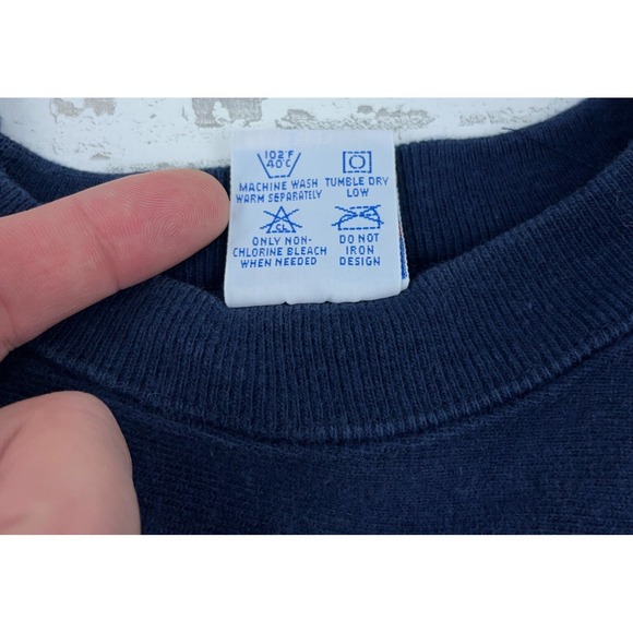 Vintage WVU Mountaineers Sweatshirt Men Large Champion Reverse Weave 80s 90s USA - Picture 6 of 11